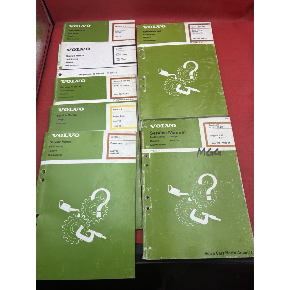 Volvo 740 760 Factory Service Manual Lot B230FT D24T B19 B23 Power Train #760B
